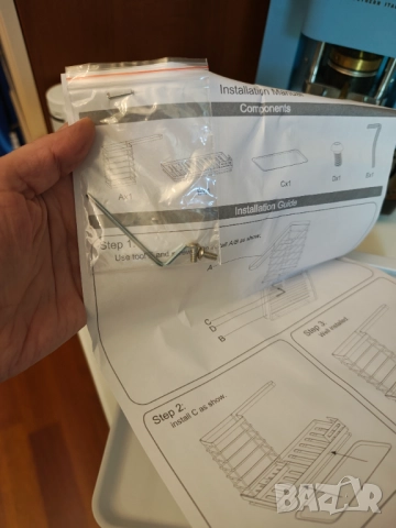 Метални органайзер за мивка и диспансер за течен сапун , снимка 7 - Сушилници - 51769192