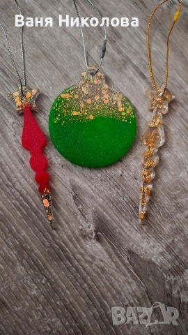 Коледни играчки от епоксидна смола , снимка 6 - Ръчно изработени сувенири - 52508676