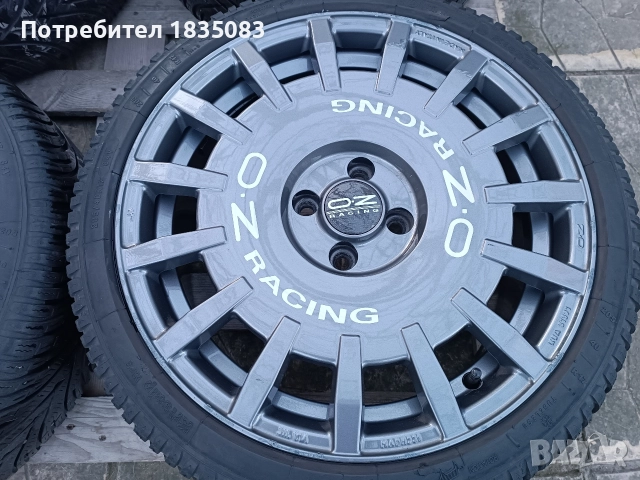 Лети джанти 17ки 4х100 O.Z. Racing + зимни гуми 205/40/17 Kleber, снимка 6 - Гуми и джанти - 52822240