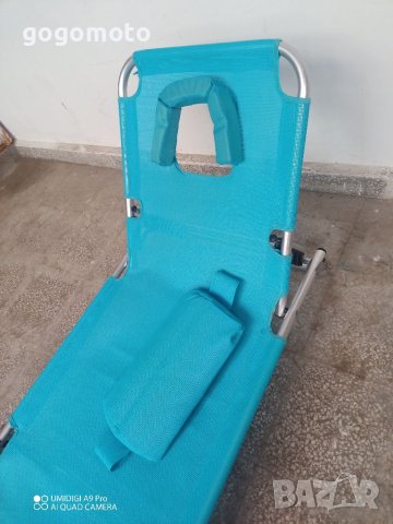 Сгъваем шезлонг алуминиеви за плаж, с регулиране на наклона , снимка 6 - Къмпинг мебели - 37965946