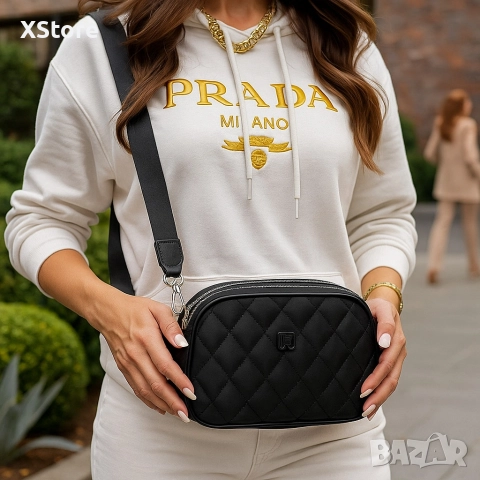 Капитонирана дамска чанта през рамо, снимка 5 - Чанти - 52585782