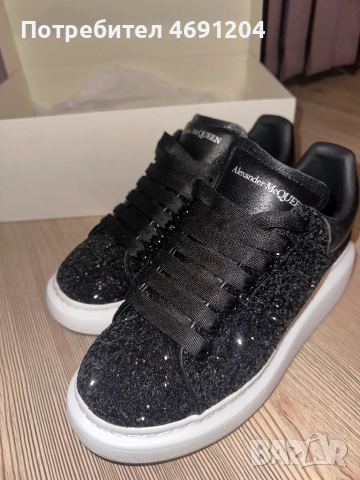 Alexander McQueen sneakers black sparkle
