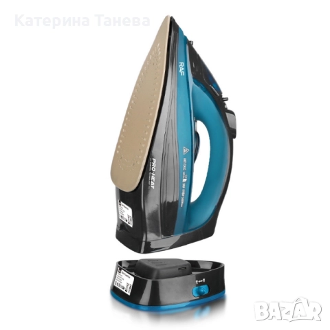 RAF Безжична парна ютия 2400W с керамична плоча – двойна функция за парно и сухо гладене, 483, снимка 12 - Ютии - 52383432