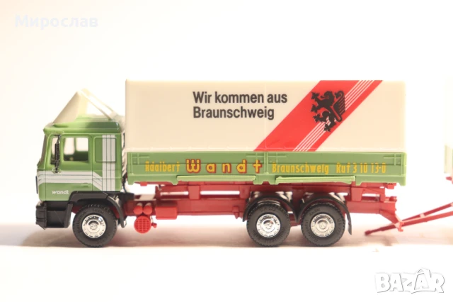 HERPA H0 1/87 MAN КАМИОН МОДЕЛ TIR КОЛИЧКА, снимка 2 - Колекции - 51065725