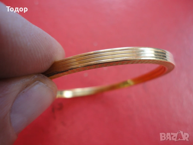 Страхотна позлатена твърда гривна Amerikaner SP 2, снимка 3 - Гривни - 53301710