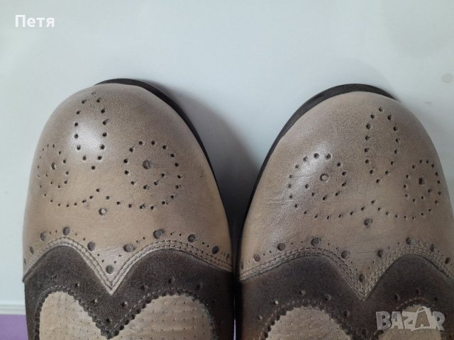 Италиански мъжки кожени обувки Alec Kampinsky Vero cuoio / Елегантни кожени мъжки обувки, снимка 3 - Официални обувки - 37868610