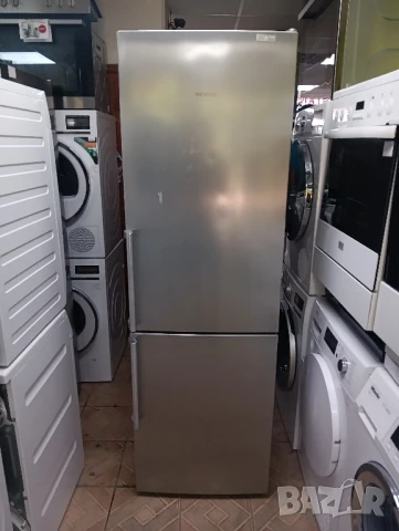 Иноксов комбиниран хладилник с фризер Сименс Siemens A+++ с две години гаранция!, снимка 1