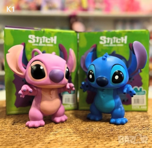 Големи фигурки Стич и Ейнджъл 25см, голяма фигурка Stitch Angel
