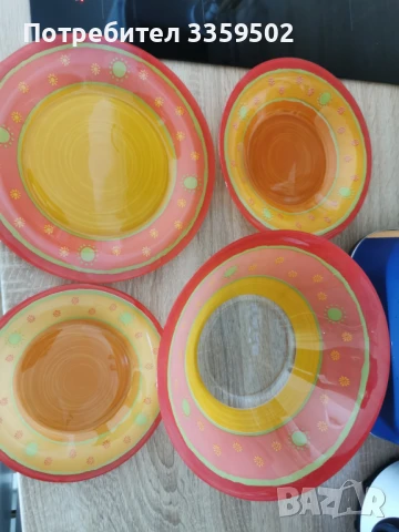 Дизайнерски сервиз за хранене, чинии Парео Корайл Pareo Corail, снимка 1