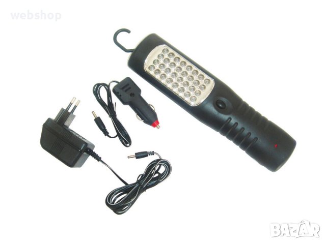Акумулаторна LED Работна Лампа с 35 Диода и зарядно на 12V и 220V