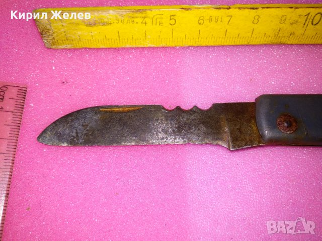 Стар РУСКИ ДЖОБЕН НОЖ - СН Комбинирано с ОТВЕРТКА Много РЯДКО НОЖЧЕ СССР За КОЛЕКЦИЯ 38421, снимка 5 - Колекции - 44018972