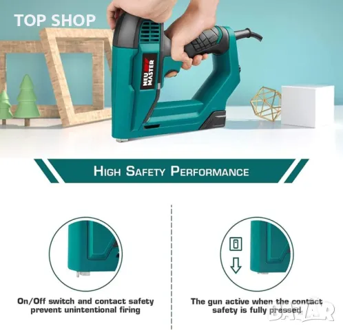 Ел. такер NEU MASTER  NTC0060-EU Електрически пистолет за пирони/пистолет за телбод, снимка 6 - Гедорета - 48494709