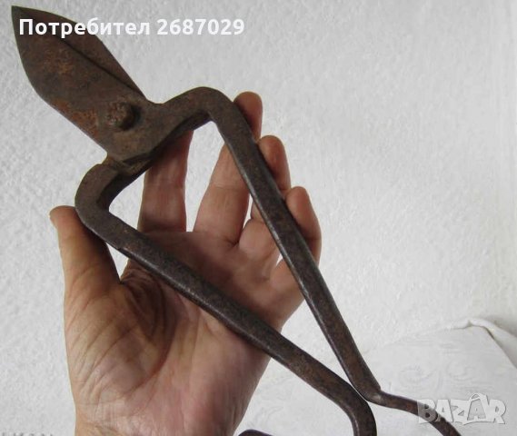  стар инструмент кована  ножица за ламарина, снимка 1 - Други инструменти - 28946789