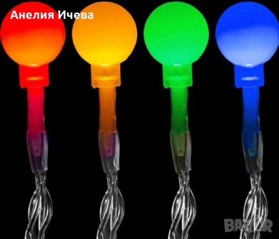 Соларно коледно LED осветление, 60 броя, 6 метра, снимка 5 - Лед осветление - 51985014