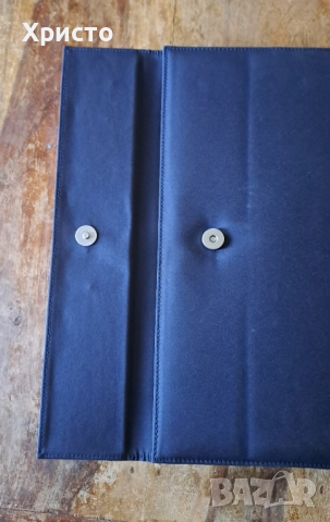 чанта папка луксозна за документи синя Марксман Marksman Размер А4, снимка 4 - Ученически пособия, канцеларски материали - 52349682