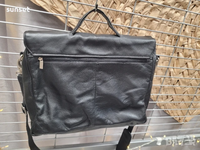 естествена кожа чанта за документи, за работа, А, снимка 3 - Чанти - 50943077