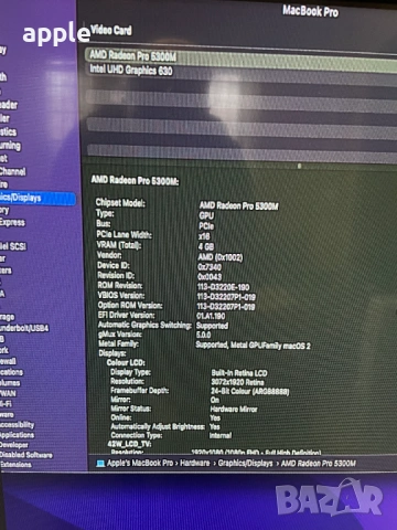 16" Core i7 MacBook Pro A2141 (2019) Space Gray-i7/16GB RAM/512GB SSD На части, снимка 9 - Лаптопи за работа - 53529988