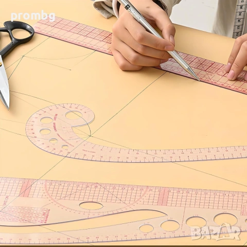 Пластмасови шивашки кривки, линия, метър, шаблон за моделиране, кривка, снимка 2 - Други инструменти - 30779011