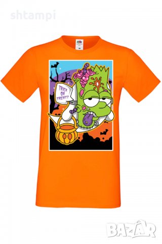 Мъжка тениска,The Simpsons Bart Simpson 02,Halloween,Хелоуин,Празник,Забавление,Изненада,Обичаи,, снимка 9 - Тениски - 38136320