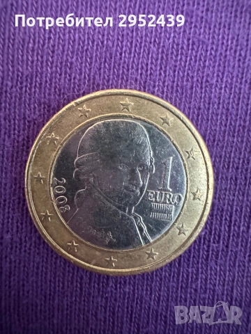 Монета от 1 евро Австрия