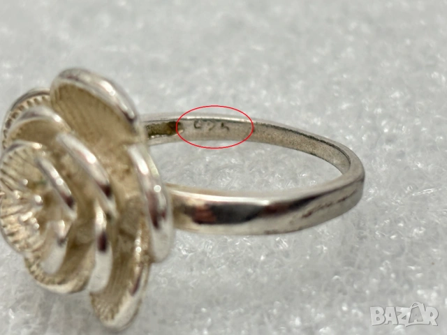 Дамски Сребърен Пръстен (проба 925)- 7,67 грама, снимка 7 - Пръстени - 53511216