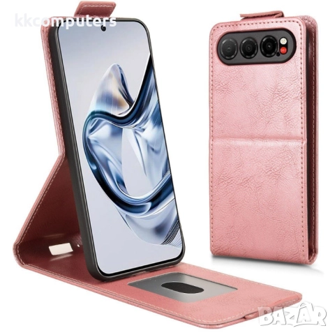 Кожен флип калъф за ZTE nubia Air 5G- Стенд и Холдер за Карти, вкл. Протектор, 4 Цвята, снимка 3 - Калъфи, кейсове - 52402478