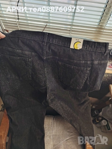 мъжки панталон дънки джинси черни 44 номер 60/114 cm. XXL 2XL 2ХЛ ХХЛ 