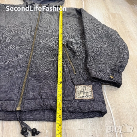 Мъжко яке Poivre Blanc Riders Vintage, размер M, бродирано, сиво Винтидж , снимка 9 - Якета - 52571755