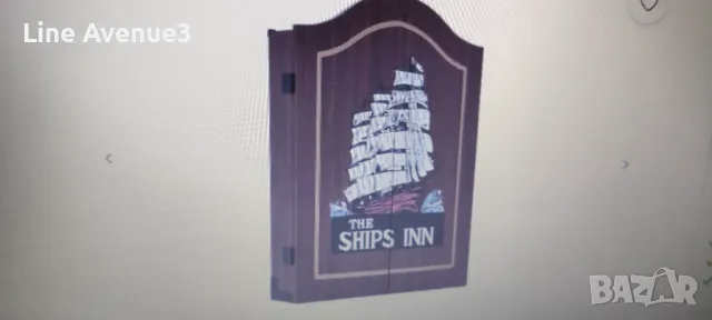 Професионална мишена за дартс от сизал с шкаф и 6 стрелички, снимка 2 - Други игри - 48045240