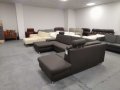 Кафяво-сив кожен ъглов диван с функция ракла "CARO", снимка 8