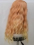Оранжева къдрева перука с руси краища на път, снимка 10