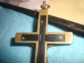 СТАРИНЕН ЙЕРУСАЛИМСКИ БРОНЗОВ КРЪСТ РАЗПЯТИЕ с МАСЛИНОВО ДЪРВО РЪЧНА ИЗРАБОТКА РЯДЪК ЙЕРУСАЛИМ 18140, снимка 9
