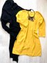 Черна асиметрична жилетка плетиво Benetton & жълта кокетна рокля Vanilia , снимка 6