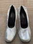 Уникални скъпи сребристи обувки CAFENOIR Италия, снимка 14