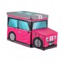 910 Детска сгъваема кутия за играчки кош столче табуретка автобус полиция, снимка 15