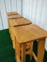 Дървени бар столове от масив ръчна изработка за заведения и дома , снимка 5