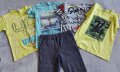 Сет къси панталони и 4 тениски за момче Размер 128-134 см//8-9 години, снимка 1 - Детски комплекти - 37969594