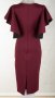 Елегантна рокля в цвят бургунд марка Rosetta Alda - L, снимка 4
