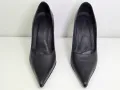 Черни обувки на ток - Естествена кожа, снимка 3