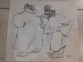 Стари рисунки подписани Стоян Венев,графика,карикатура,шарж,картина, снимка 3