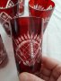 Кристални чаши червен кристал , снимка 5