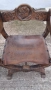 Антикварни кресла масив и кожа, снимка 5