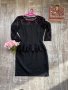 Страхотна нова черна еластична рокля с пеплум на талията , снимка 4