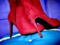 Дамски чизми, ботуши №37, 56 см, висок ток, пролетно есенни обувки Tata, снимка 1
