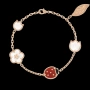 Van Cleef & Arpels VCA Rose Gold 5 Motifs Lucky Spring Дамска Гривна, снимка 2