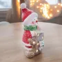 5322 Светеща керамична фигура Снежко с табелка Welcome, 18 см, снимка 2