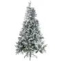 Бяла коледна елха 150 см, Заснежен канадски бор с шишарки - 150 см, снимка 1