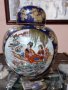 Сатцума Satsuma стара голяма ваза буркан порцелан маркирана, снимка 1 - Антикварни и старинни предмети - 43170926