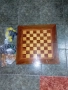 Шах табла 48/48 от соца с дървени фигури и пулове, снимка 6