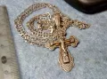 СПАСИ и СОХРАНИ ПРАВОСЛАВЕН СРЕБЪРЕН КРЪСТ РАЗПЯТИЕ с СРЕБЪРНА ВЕРИЖКА СРЕБРО 925 РЪЧНА РАБОТА 40112, снимка 16